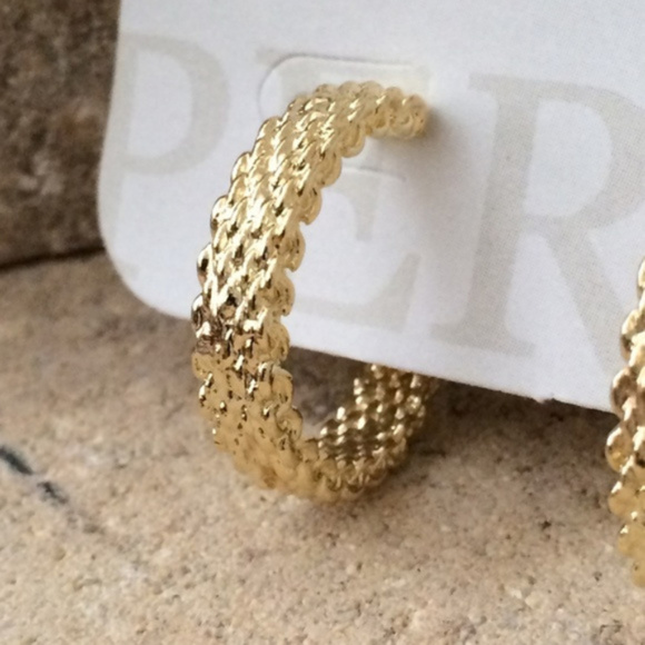 Luxury Semi Hoop Earrings | 14 Gold Plated - Picture 5 of 8